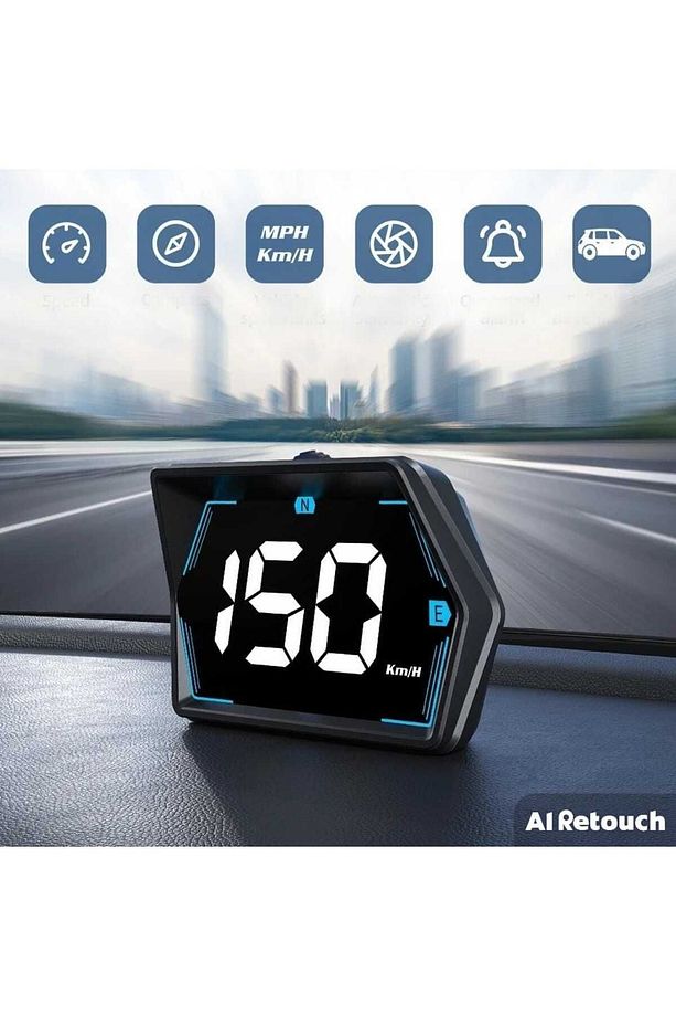 Dijital Hız Km gösterge Ekranı Tüm Araçlara Uyumlu Pusula GPS hud display - 4