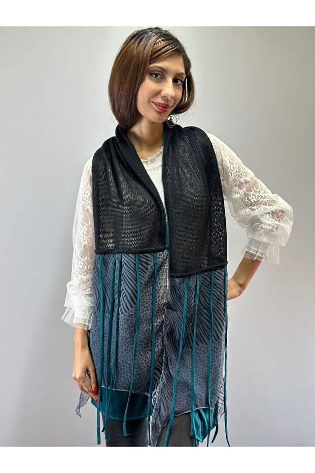 190X30 cm Leopard Zebra Patterned Women's Scarf Shawl