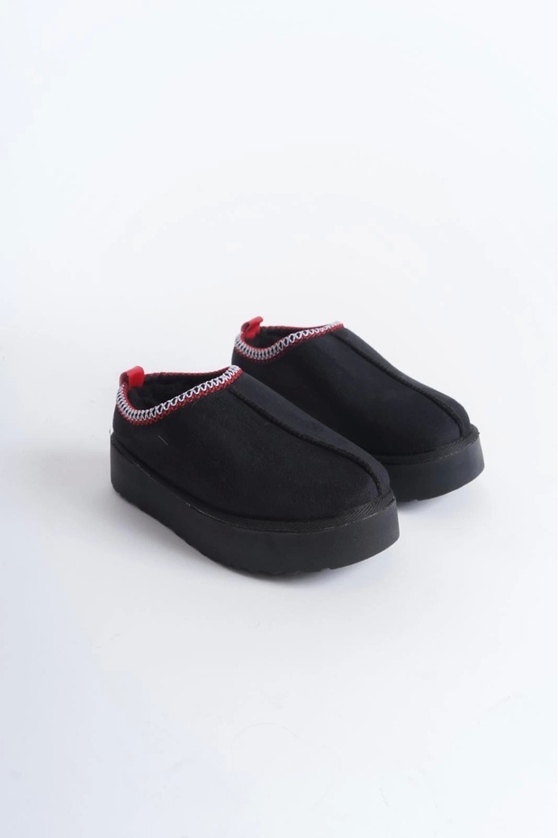 Women's Winter Thick Sole Fur Lined Suede Slippers & Home Shoes