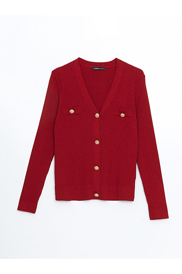 LCW V Yaka Kadın Triko Hırka - 5