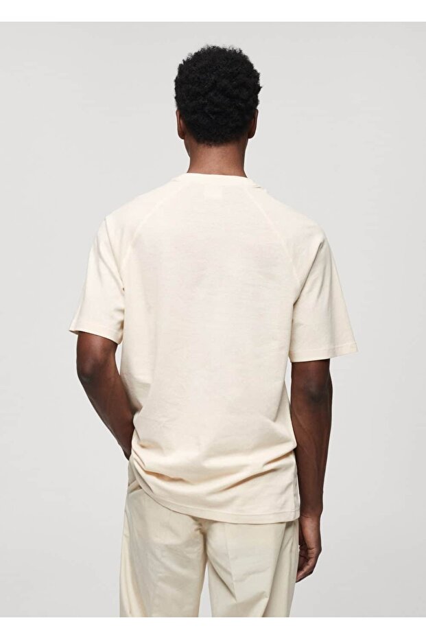 Relaxed fit pamuklu tişört - 4