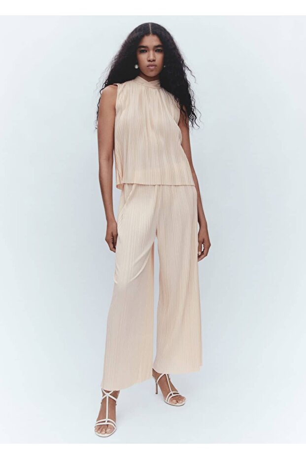 Pantaloni largi plisați - 6