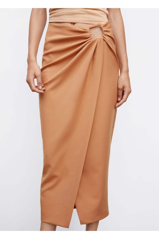 Büzgü Detaylı Anvelop Etek - 7