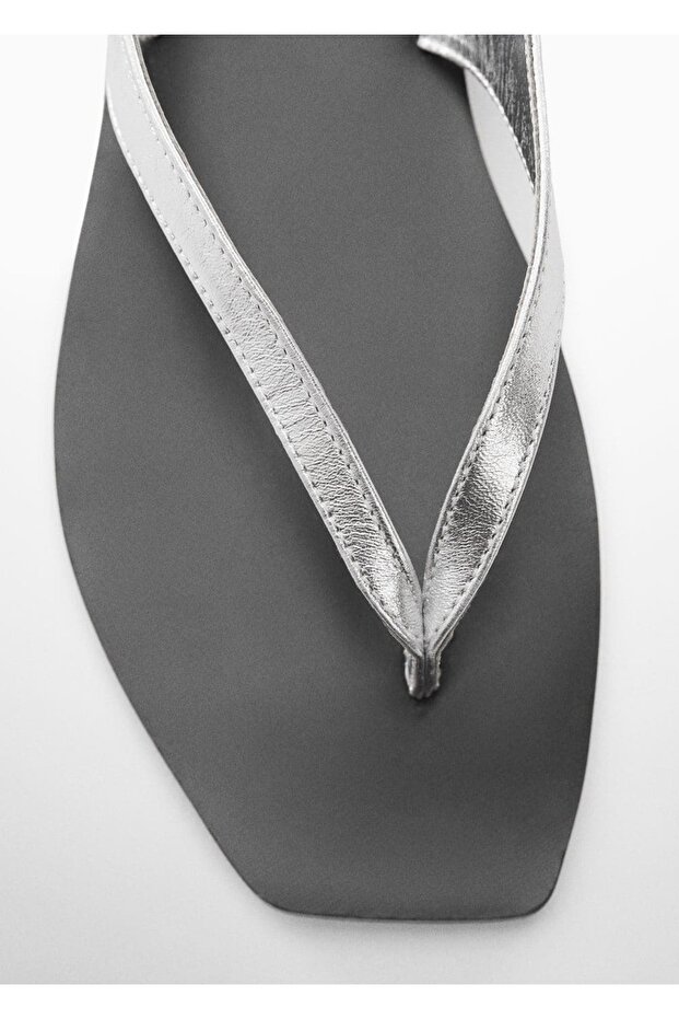 Deri bantlı sandalet - 5