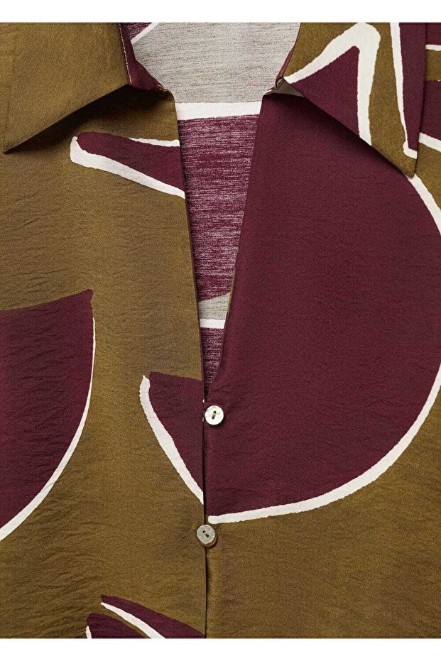 Desenli saten gömlek - 6