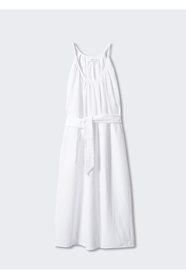 Kemerli askılı elbise - 3