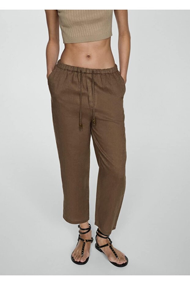 Keten jogger pantolon - 1