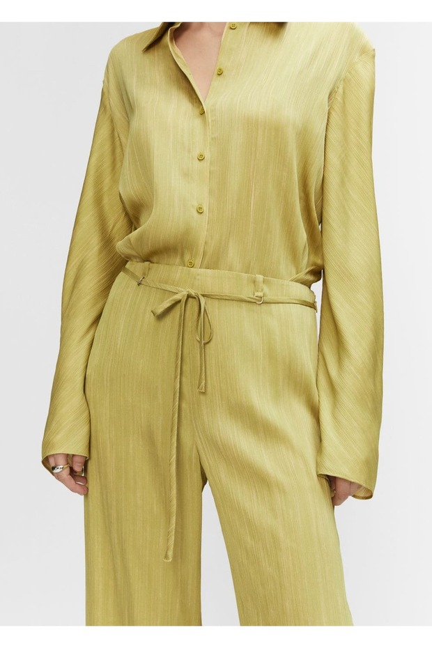 Plissierte Satinhose - 8