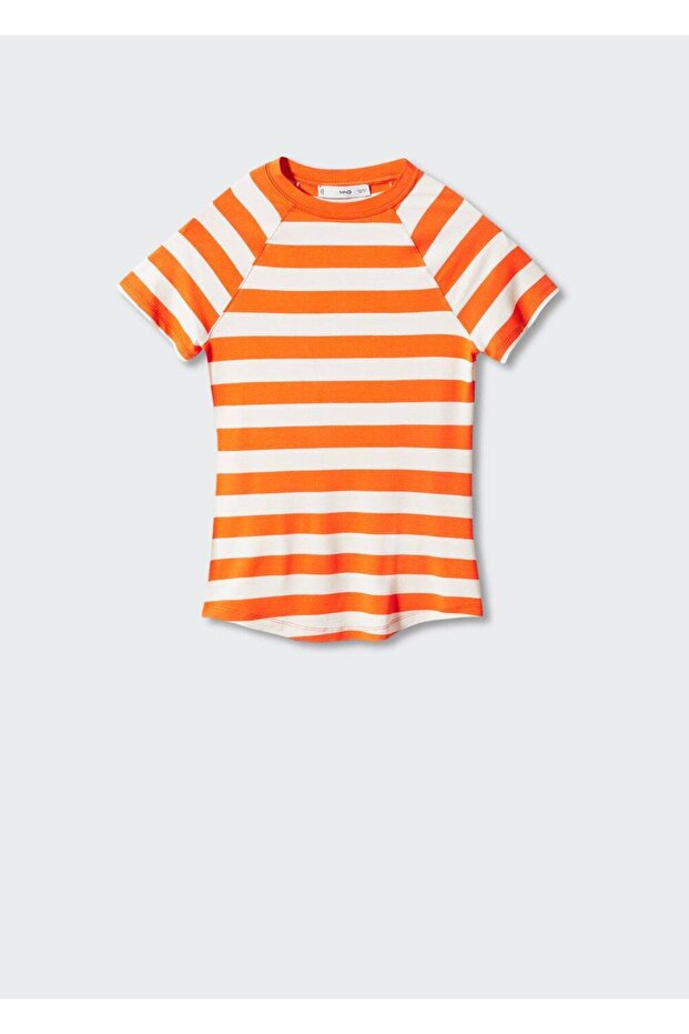 Baskılı çizgili tişört - 3