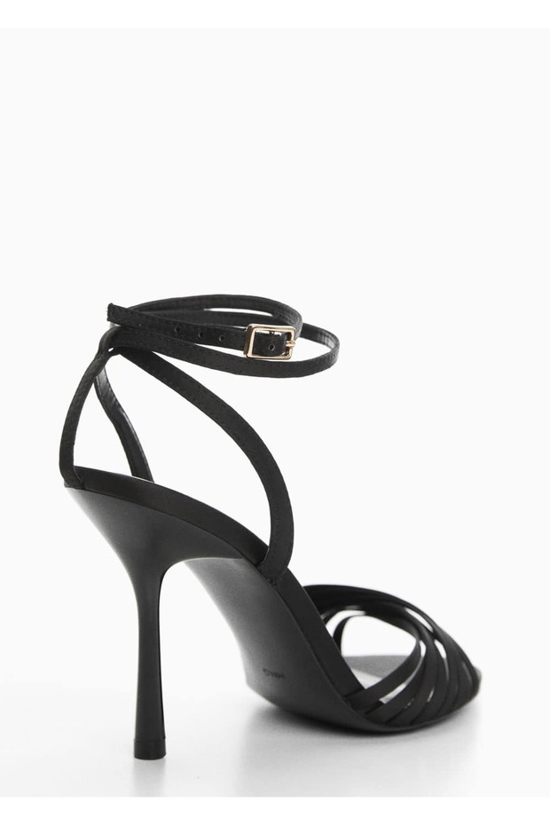 Bantlı topuklu sandalet - 5