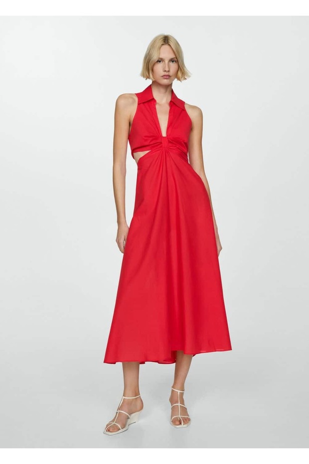 Yan Yırtmaçlı Uzun Elbise - 2