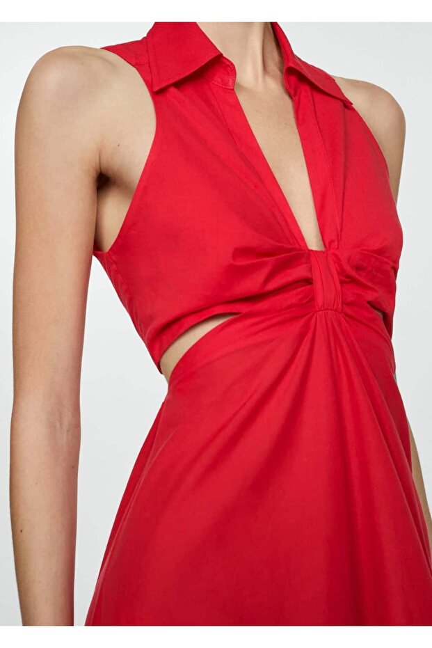 Yan Yırtmaçlı Uzun Elbise - 8