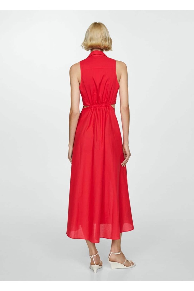 Yan Yırtmaçlı Uzun Elbise - 4