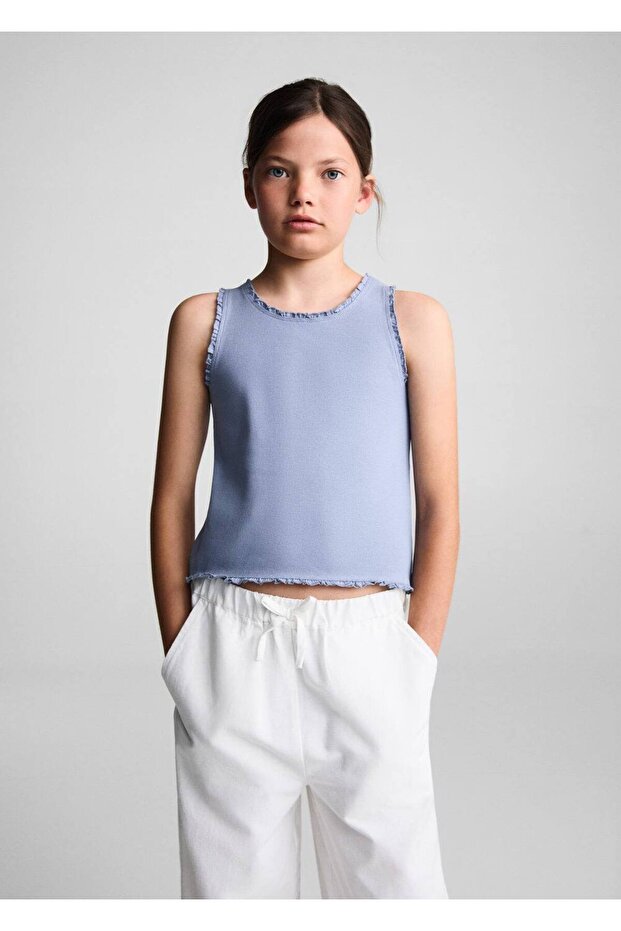 Askılı fitilli tişört - 1