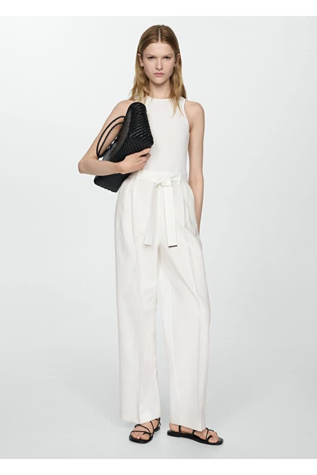 Kontrast Renk Keten Tulum - 2