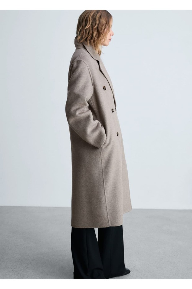 Oversize el yapımı uzun palto - 7