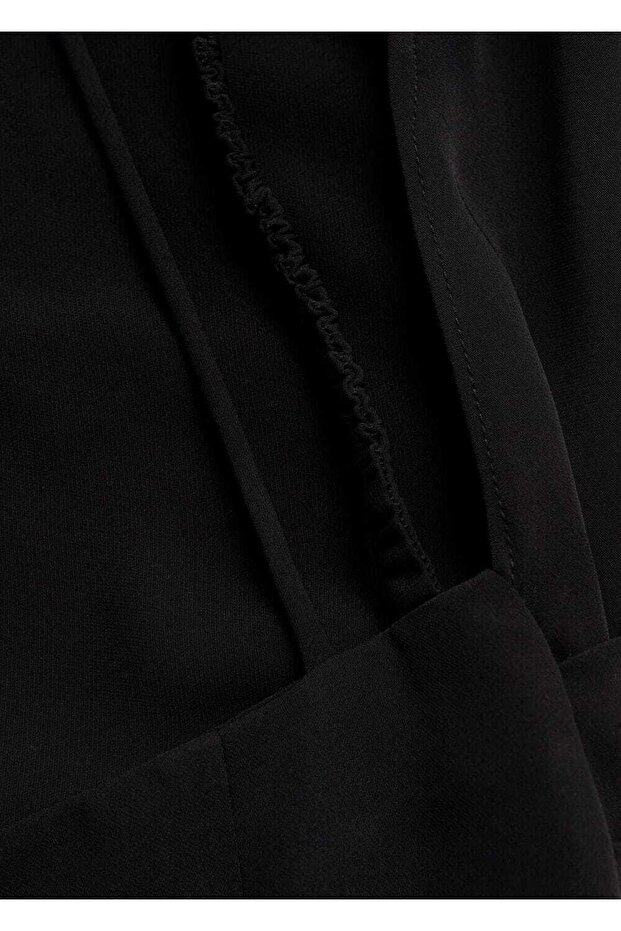 Asimetrik yaka elbise - 6