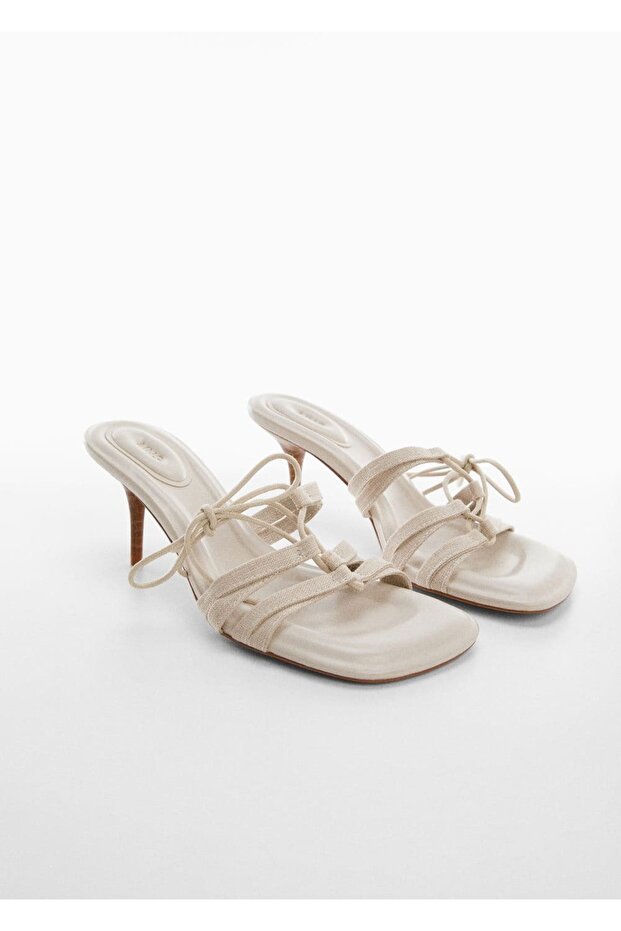 Kurdeleli Topuklu Sandalet - 1