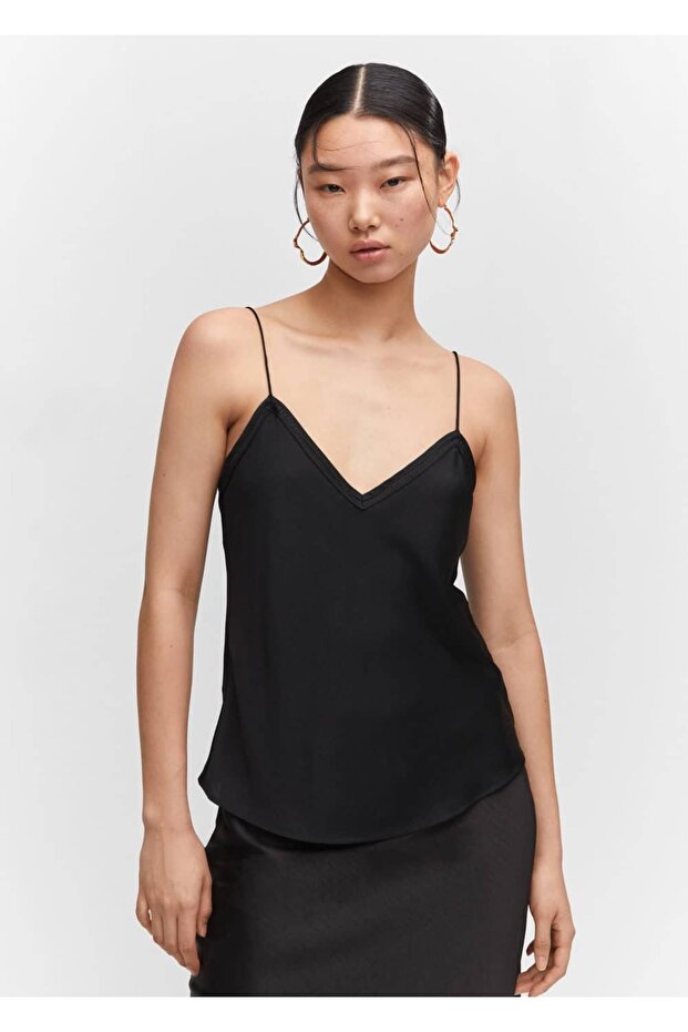 Saten dantel bluz - 1