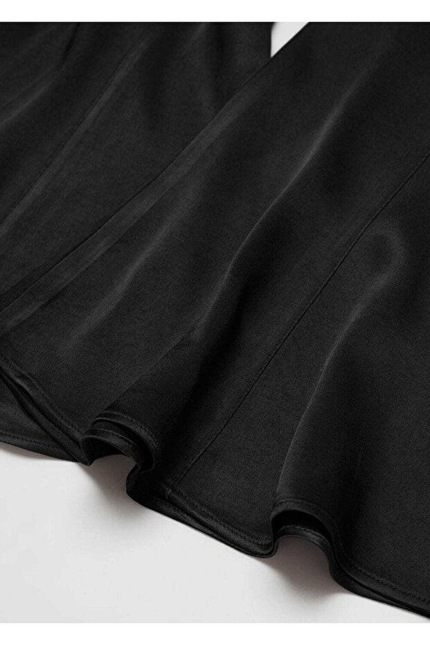 Flared saten pantolon - 6