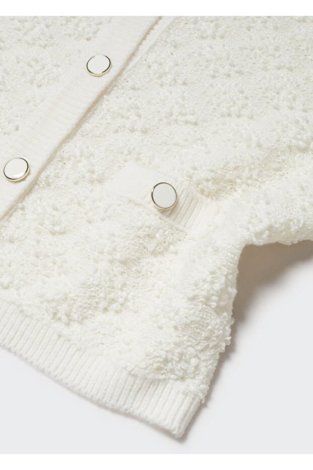 Düğmeli triko hırka - 6