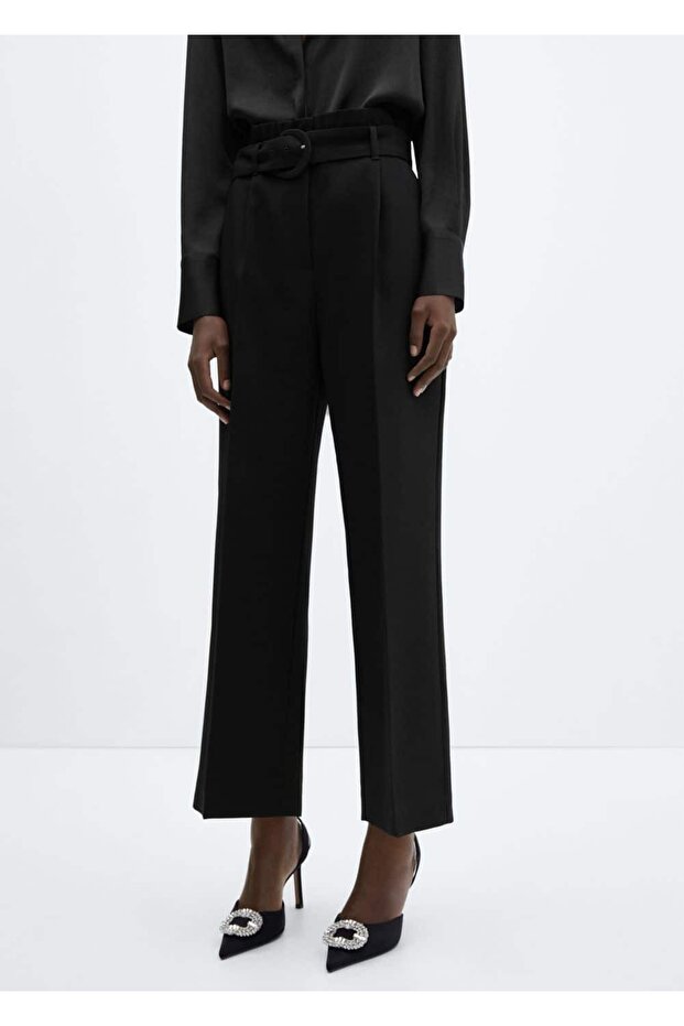 Belted Paperbag Pants - 1