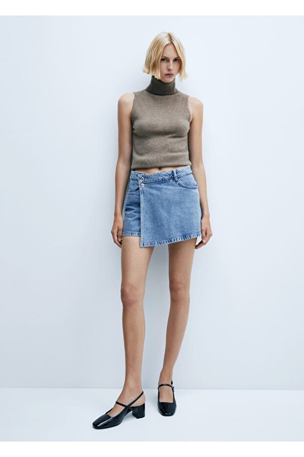 Denim Pantolon Etek - 2