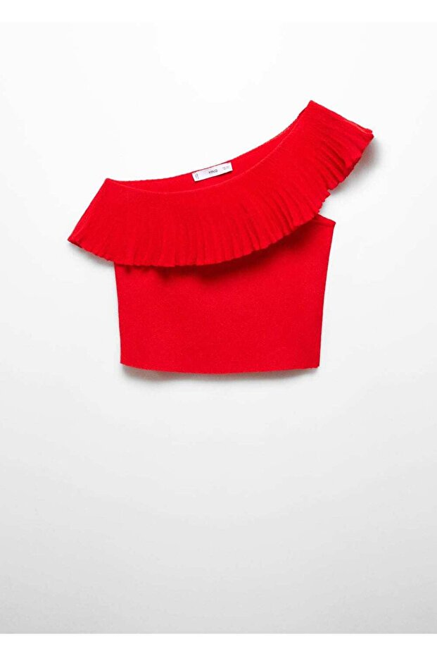 Asymmetric Ruffle Blouse - 3