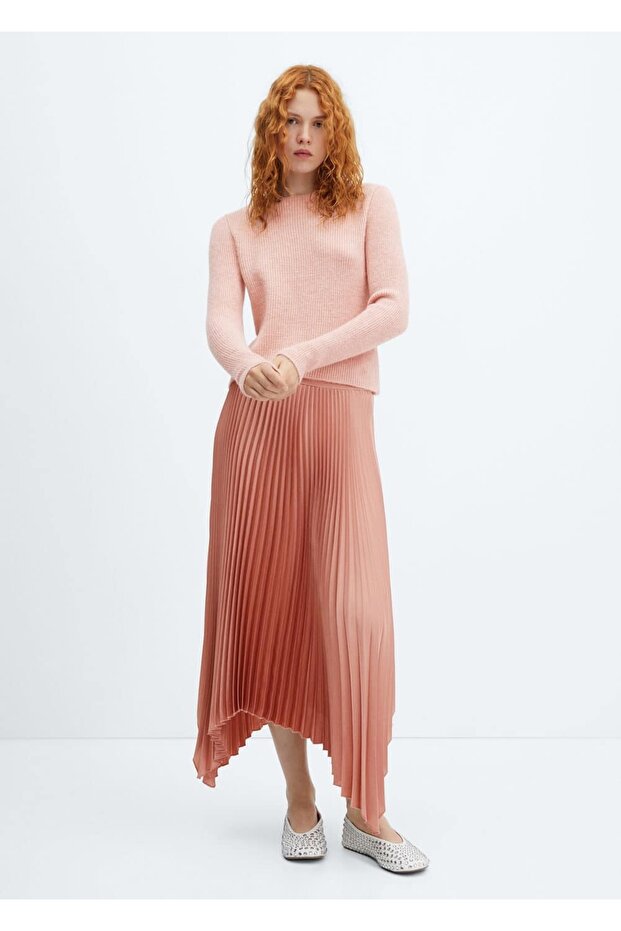 Düzensiz Pilili Etek - 2