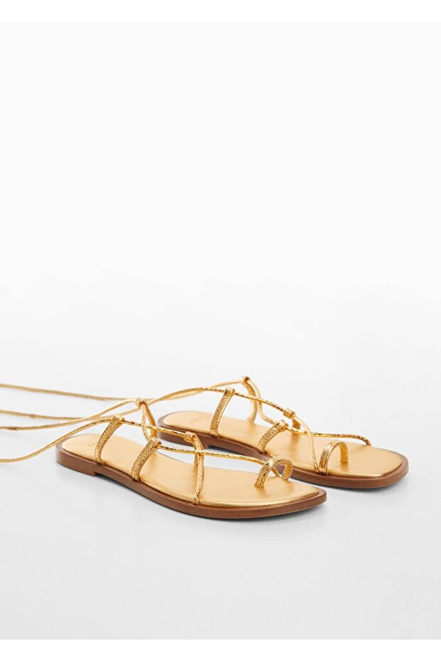 Deri bantlı sandalet - 1