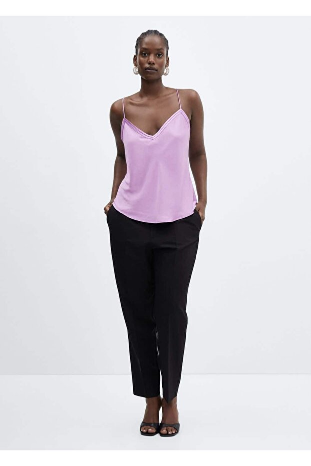 Saten dantel bluz - 7