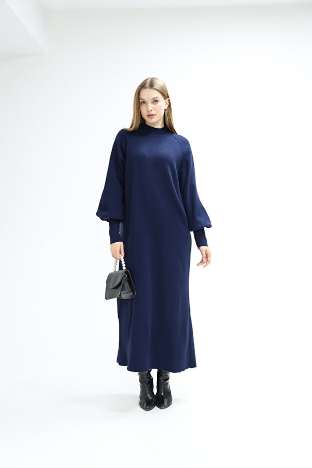 BALON KOL TRİKO ELBİSE - 1