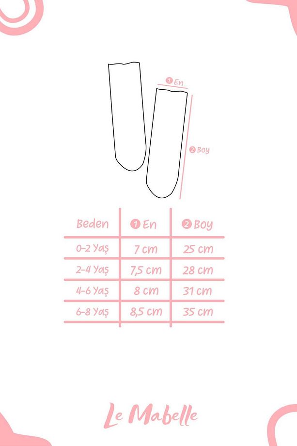 Sarı Küçük Sim Detaylı Kız Çocuk Tül Çorap - 2