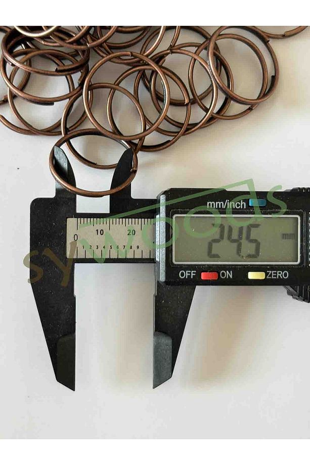 2.5 cm Çift Sıra Anahtarlık Halkası Zincirsiz Bakır oksit Renk (100 Adet) - 2