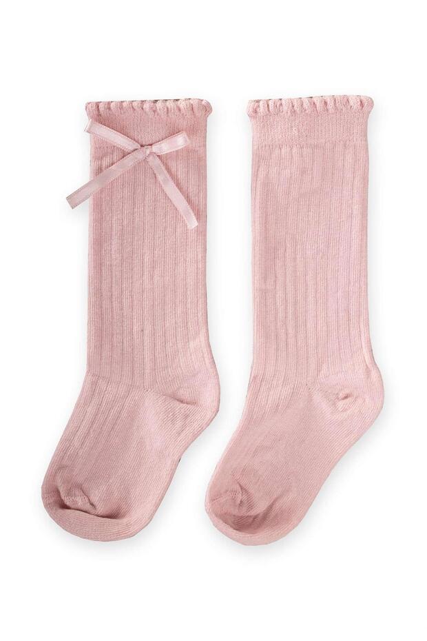 Children's Knee-Length Girls Socks 2-9 Years Powder