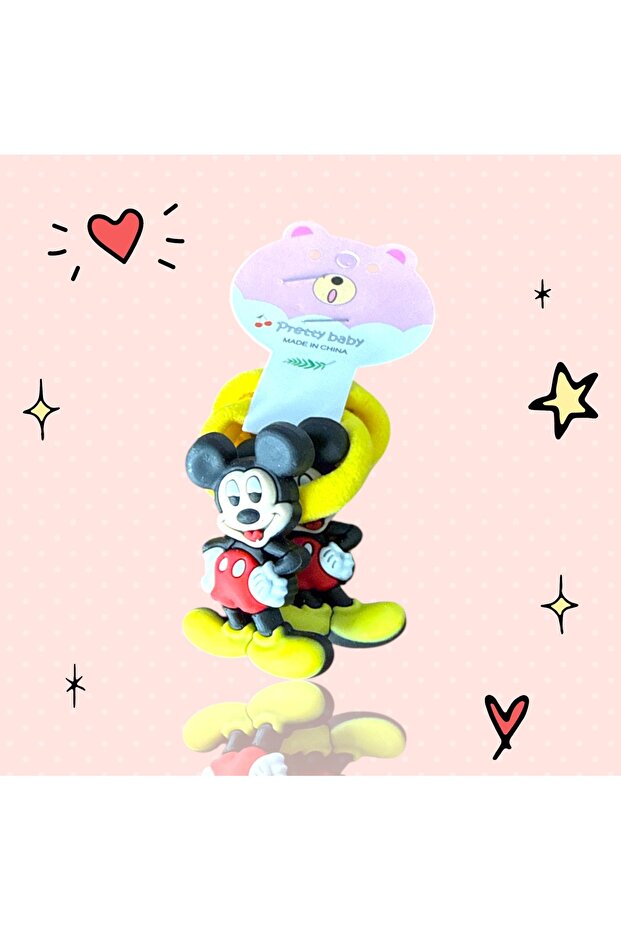 Mickey Mouse Double Double Elastic Colorful Girl's Buckle