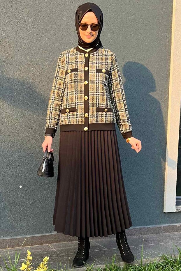 Dilan Simli Yeşil Ceket - 7