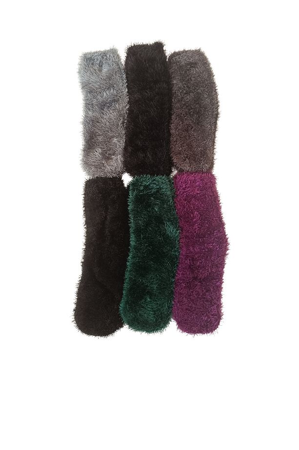 Yumoş Örgü Peluş 6 Adet Çorap - 3