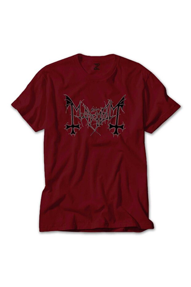 Mayhem Logo Text Red T-Shirt - 1