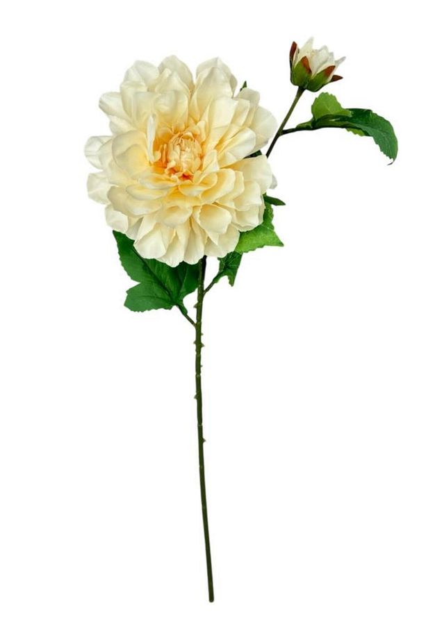 Yapay Çiçek Krizantem Yavruağzı Tek Dal Tomurcuklu 65*17cm Kumaş Çiçek Uzun Dal - 2