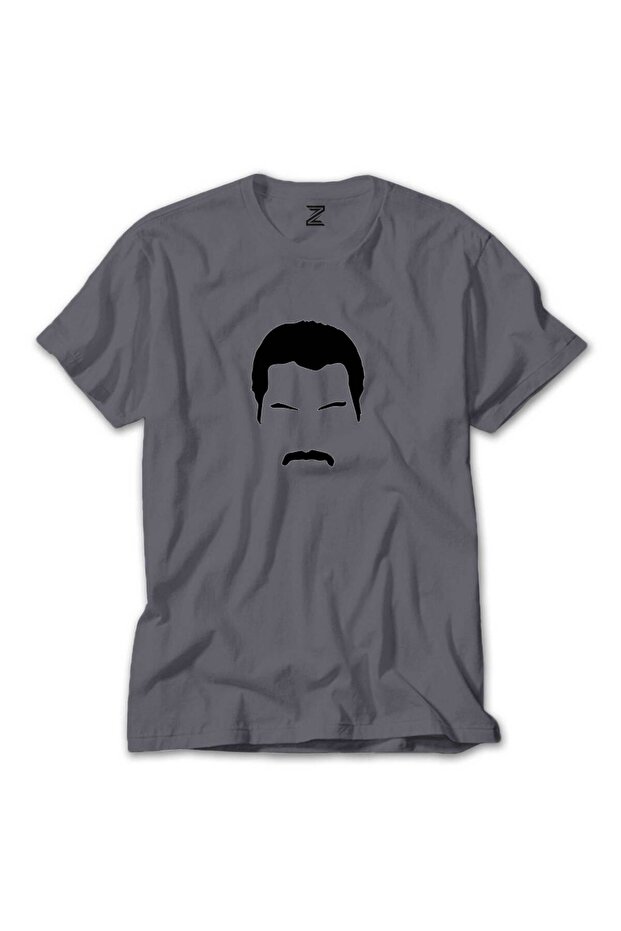 Queen Freddie Mercury Face Gray T-Shirt
