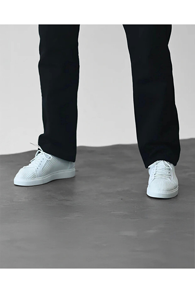 Siyah Basic Baggy Kot Pantolon - 2