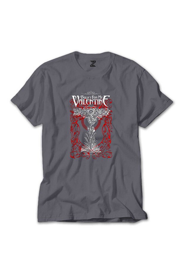 تي شيرت Bullet For My Valentine الكلاسيكي باللون الرمادي