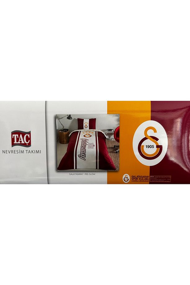 Taç galatasaray glow 1905 tek kişilik nevresim takımı - 1