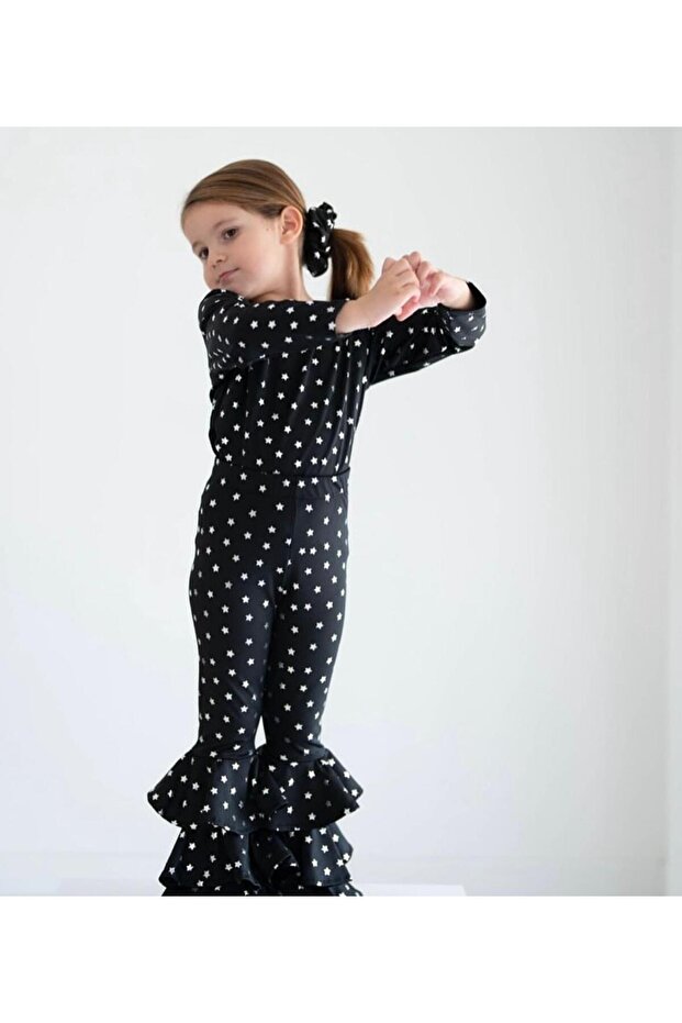 Yıldız Desenli Pantolon + Bluz Set - 5