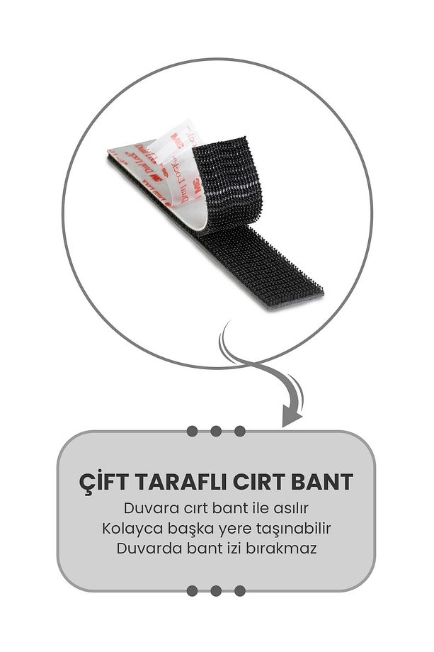 Kurt ve Ay Desenli Duvar Halısı Duvar Örtüsü Tapestry Süet Dokulu Kumaş - 5
