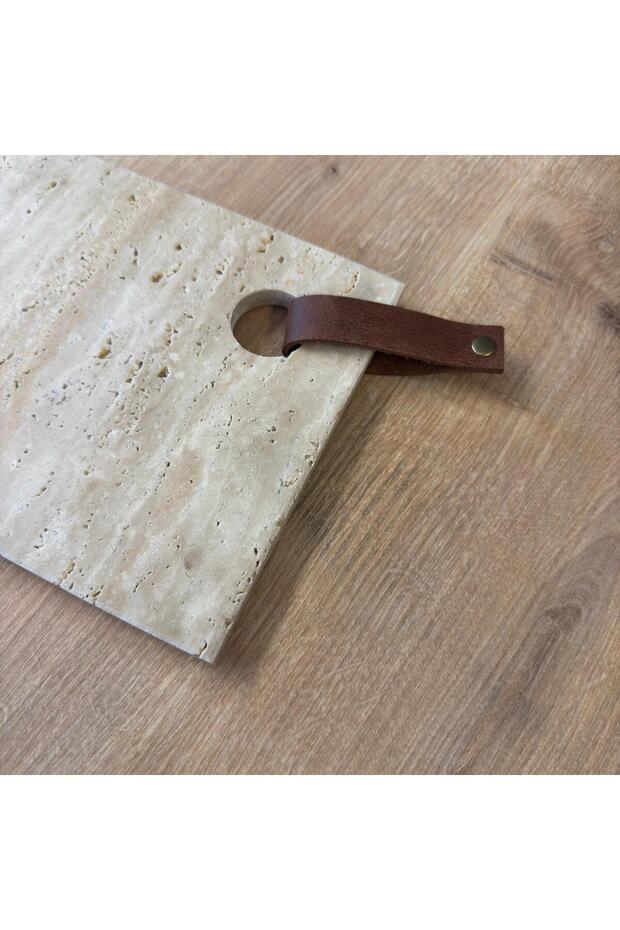 Leather Decorated Travertine Marble Presentation - 2
