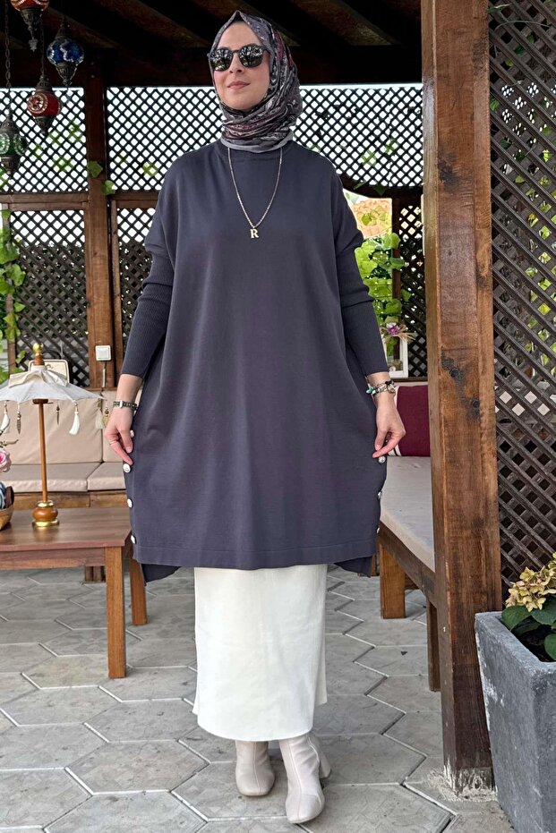 Sevda Triko Tunik Antrasit - 5