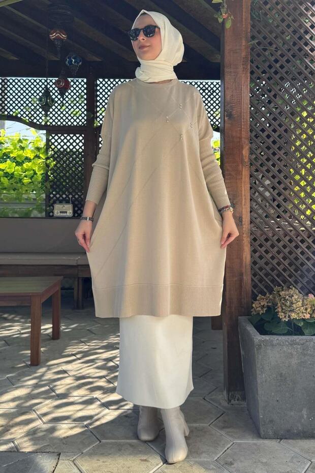 Melda Triko Tunik Taş - 1