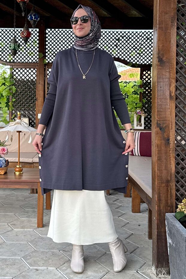 Sevda Triko Tunik Antrasit - 2